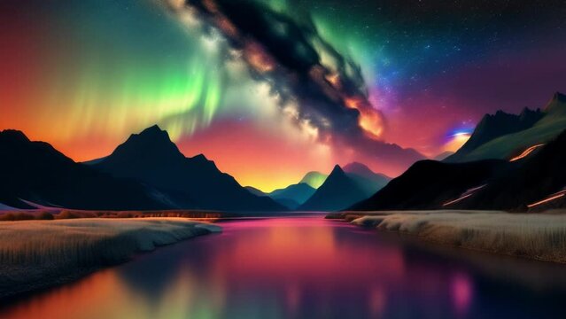 Spectacular video showcasing the mesmerizing beauty of the northern lights. Perfect for nature documentaries, travel promotions, or adding enchantment to visual projects