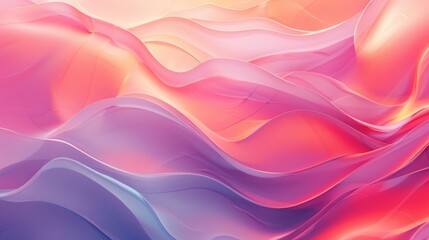 Fototapeta premium Abstract wavy design with a blend of red, beige, and blue hues, ideal for backgrounds or wallpapers.