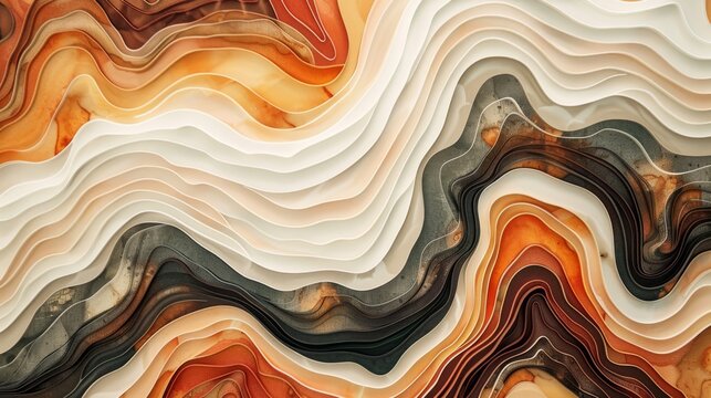 background with earth color tones, with waves generative ai