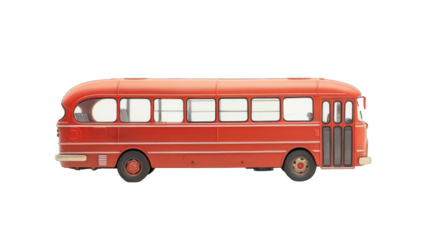 Old bus isolated on transparent background