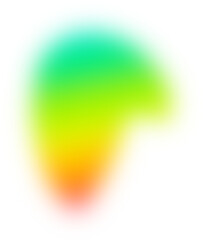Abstract colorful gradient transparent blur. Green yellow red gradient blob shape design element