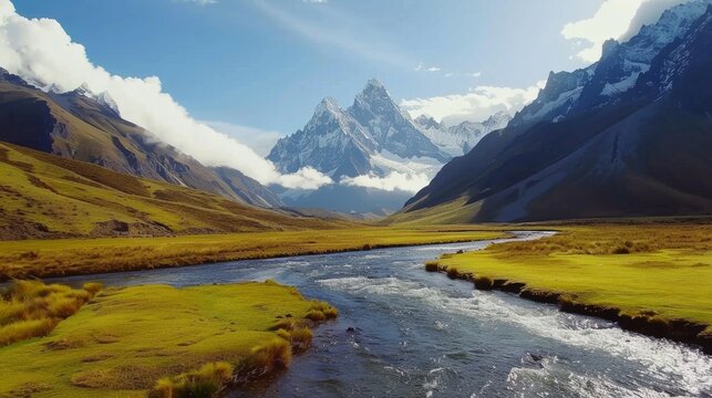 beautiful mountainous landscapes, Peruvian landscapes generative ai