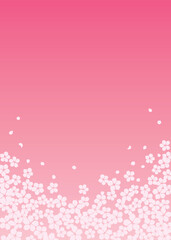 Fototapeta na wymiar 桜をモチーフにした春の背景イラスト素材