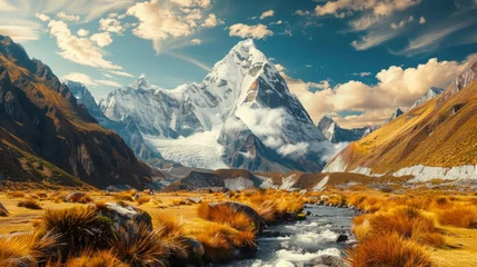 Foto op Plexiglas beautiful mountainous landscapes, Peruvian landscapes generative ai © Kelly