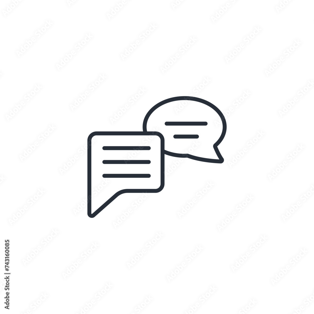 Poster comment icon. vector.editable stroke.linear style sign for use web design,logo.symbol illustration.