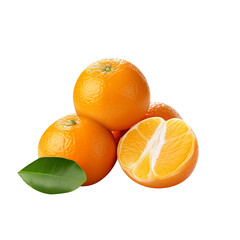 Yummy Oranges isolated on white background