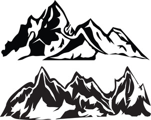 Mountain vector elements Create your own outdoor label, wilderness retro patch, adventure vintage badges, hiking stamps.