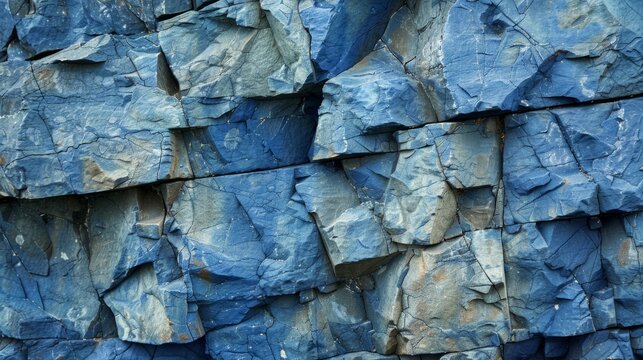 blue rock wall generative ai