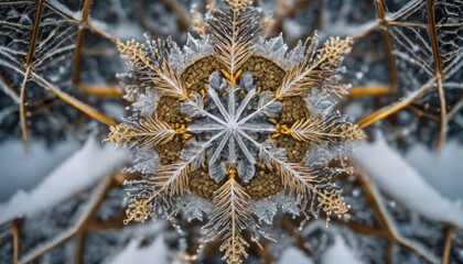 sacred, geometry, nature, fractals, winter, snowflake, snow, ice, frozen, horizontal, color image, christmas, frost, abstract, background, season, Exploring the Magnificent Patterns Sacred