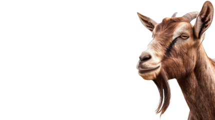 Brown Goat isolated on transparent background