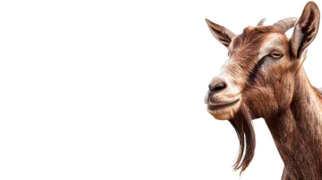 Brown Goat isolated on transparent background