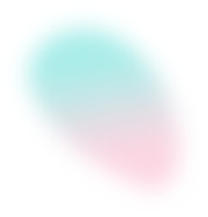 Fototapeta premium Abstract gradient transparent blur. Pink and Turquoise Gradient blob shape design element