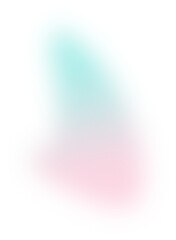 Abstract gradient transparent blur. Pink and Turquoise Gradient blob shape design element
