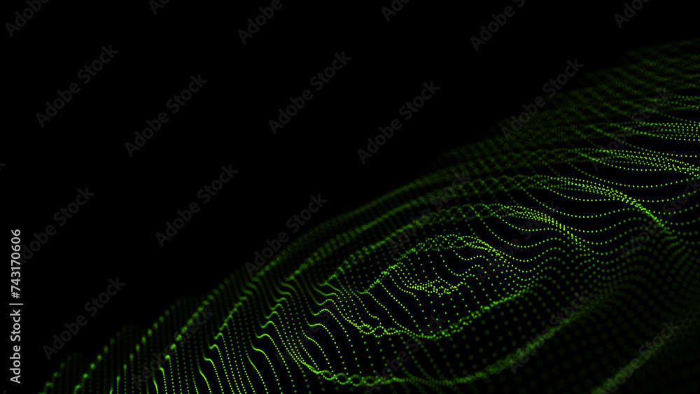 Poster futuristic sound wave texture. portal grid, circle warm hole frame. background for banner design. bi