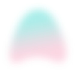 Abstract gradient transparent blur. Pink and Turquoise Gradient blob shape design element