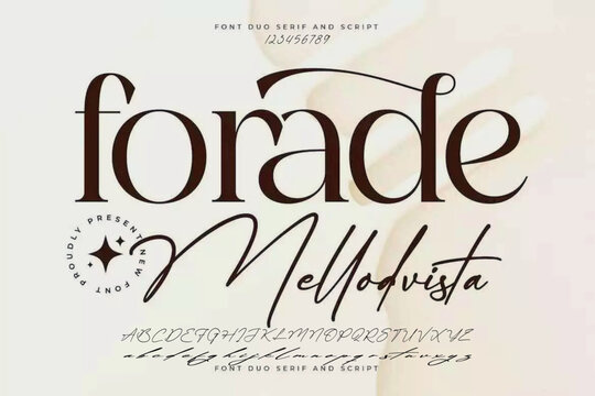 Modern san sherif and elegant vector typography set. Ideal for headline, logo, poster and etc.