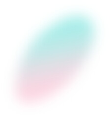 Abstract gradient transparent blur. Pink and Turquoise Gradient blob shape design element