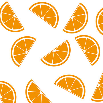 Plantilla de naranjas. Dise&ntilde;o de plantilla vectorial. Ilustraci&oacute;n de gajos de naranja.