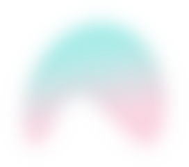 Abstract gradient transparent blur. Pink and Turquoise Gradient blob shape design element