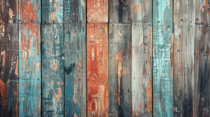 Abstract Rustic Textures on Weathered Wood Featuring Paint Planks Distressed