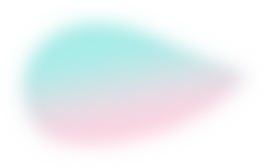 Abstract gradient transparent blur. Pink and Turquoise Gradient blob shape design element