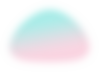 Abstract gradient transparent blur. Pink and Turquoise Gradient blob shape design element