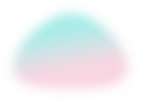 Abstract gradient transparent blur. Pink and Turquoise Gradient blob shape design element