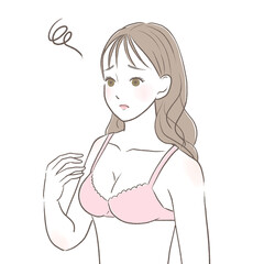 ブラジャーに違和感を感じて悩む女性