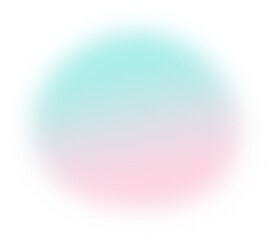 Abstract gradient transparent blur. Pink and Turquoise Gradient blob shape design element