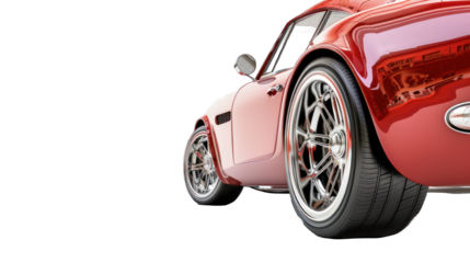 Old car isolated on transparent background