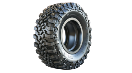 Car tire isolated on transparent background