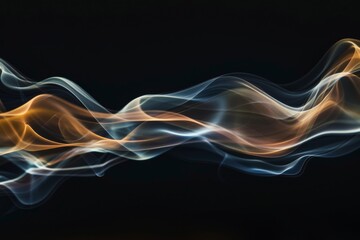 Obraz premium A mesmerizing display of colorful smoke waves creating an abstract and dynamic visual experience.