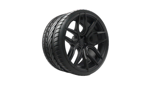 Car tire velg isolated on transparent background