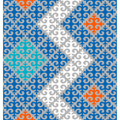 Ethnic motif. Vector drawing that can be used as a painting, Kazakh and Kirghiz ornamental motif