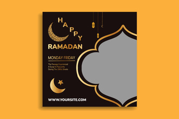 ramadan kareem islamic greeting card background vector illustration