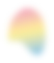 Abstract pink yellow blue gradient transparent blur. Colorful gradient blob shape design element