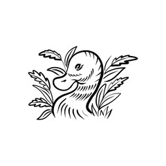 Duck Logo Concept Stock Illustration