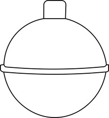 Fishing Bobber Outline Vector Illustration © panadesignteam