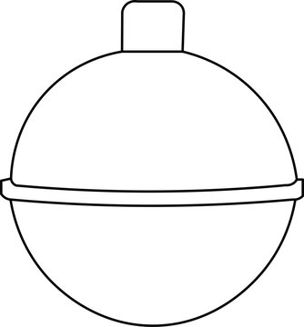 recommend clip art: Fishing Bobber Outline Vector Illustration
