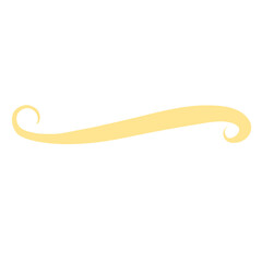 Yellow Squiggle Line Curved Divider 