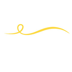 Yellow Squiggle Line Curved Divider 