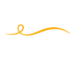 Yellow Squiggle Line Curved Divider 