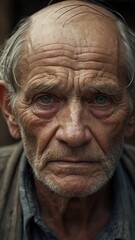 Portrait of an Elderly Man Reflecting on Life