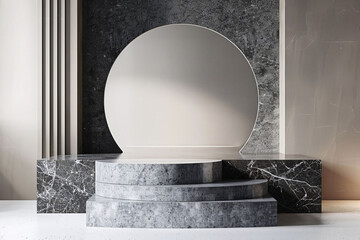 Modern Marble Pedestal for Elegant Product Display