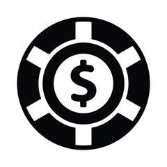 Obraz premium Casino Poker Chips Icon