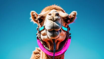 Deurstickers portrait of a camel © Sahra