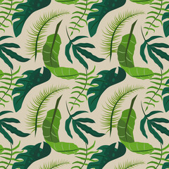 estampa em folhagens tropicais 