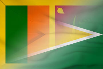 Sri Lanka and Guyana political flag international negotiation GUY LKA