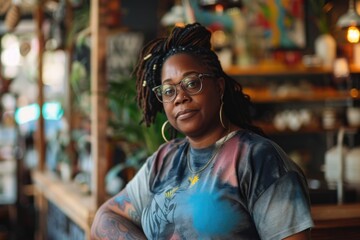 Fototapeta premium Portrait of a female small business owner