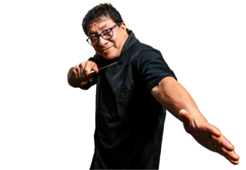 Portrait of young chefs in uniform with hats, holding kitchen utensils, cooking in the kitchen with various gestures and actions on an isolated white background. Professional chefs. Latin cooks